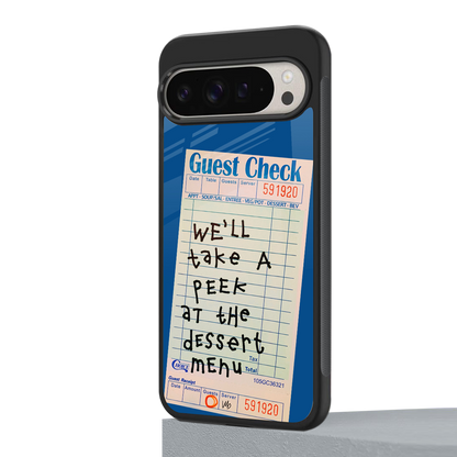 dessert menu back phone cover | glass case for google pixel 9 pro