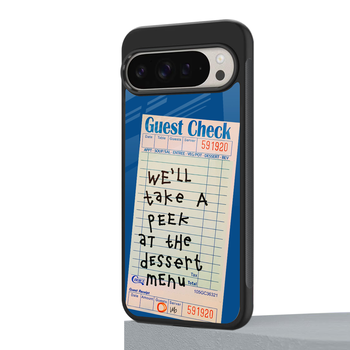 dessert menu back phone cover | glass case for google pixel 9 pro xl