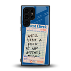dessert menu back phone cover | glass case for samsung galaxy s23 ultra