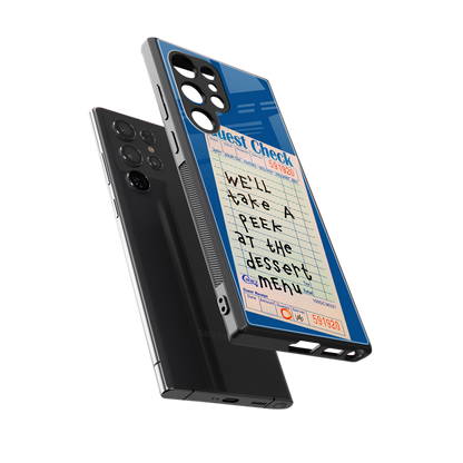 dessert menu back phone cover | glass case for samsung galaxy s23 ultra