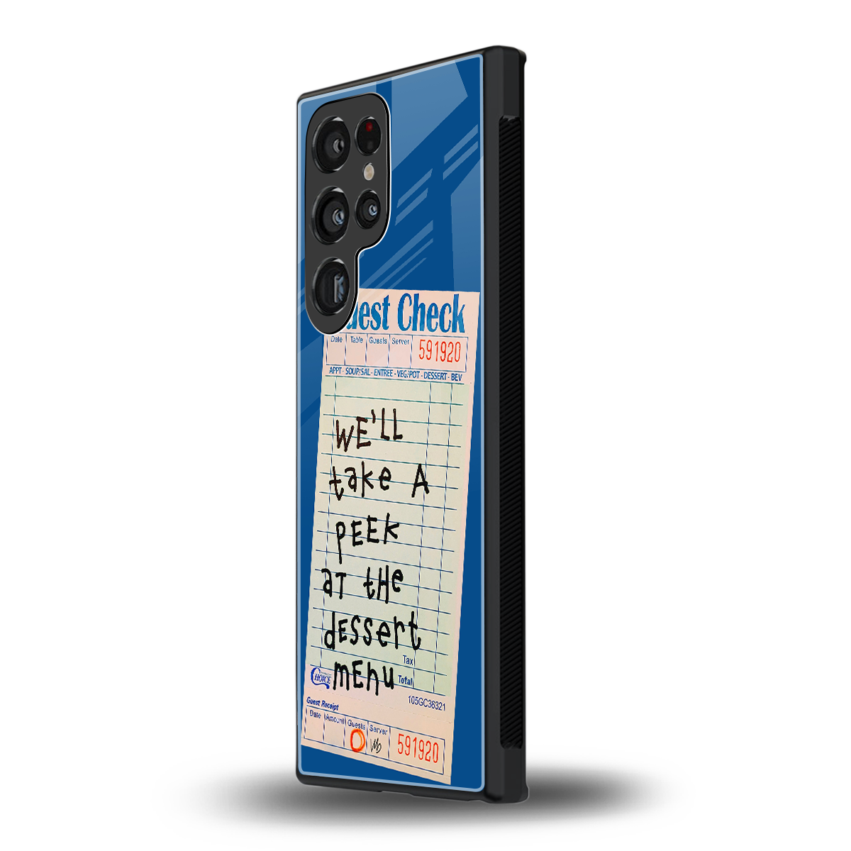dessert menu back phone cover | glass case for samsung galaxy s24 ultra