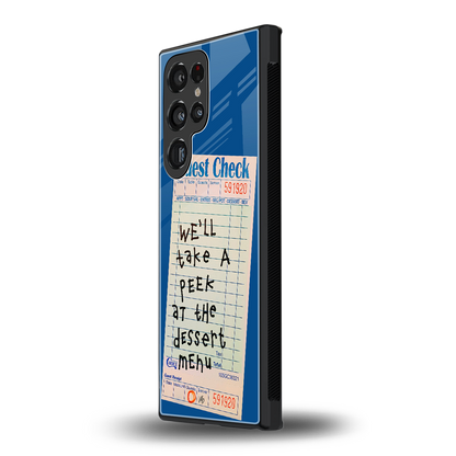 dessert menu back phone cover | glass case for samsung galaxy s23 ultra
