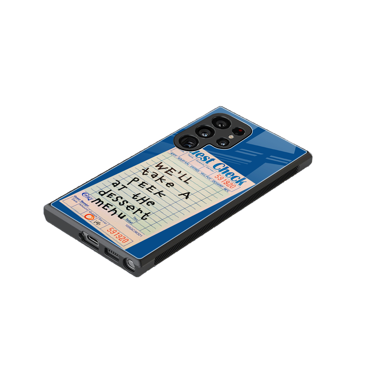 dessert menu back phone cover | glass case for samsung galaxy s24 ultra