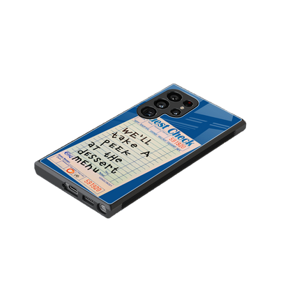 dessert menu back phone cover | glass case for samsung galaxy s23 ultra