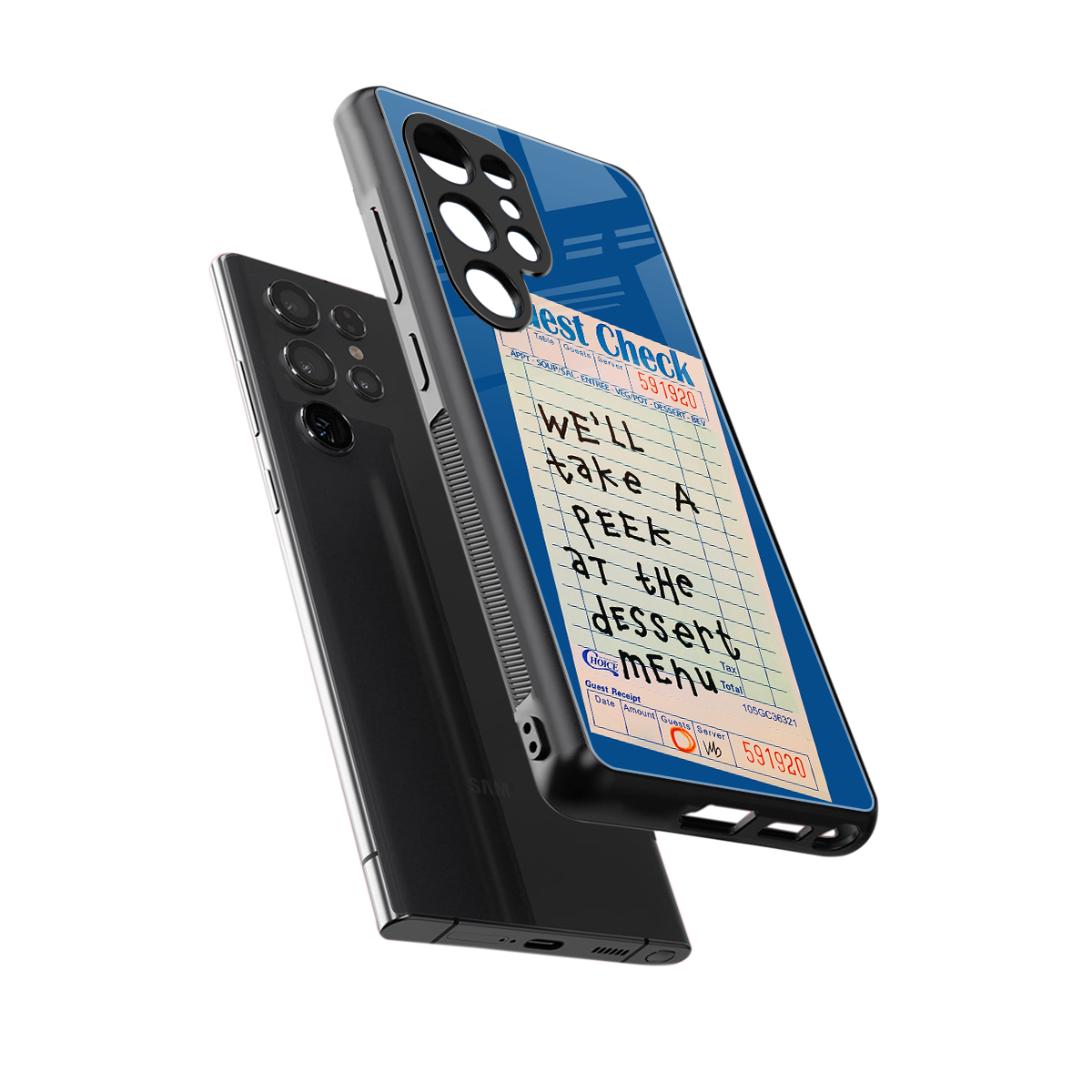 dessert menu back phone cover | glass case for samsung galaxy s25 ultra