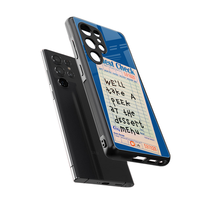 dessert menu back phone cover | glass case for samsung galaxy s25 ultra