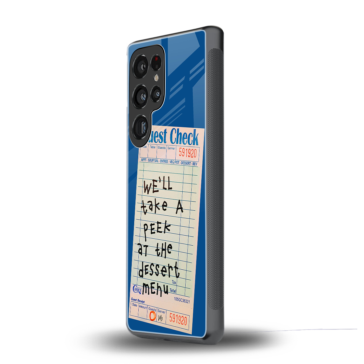 dessert menu back phone cover | glass case for samsung galaxy s25 ultra