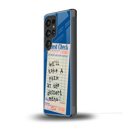 dessert menu back phone cover | glass case for samsung galaxy s25 ultra