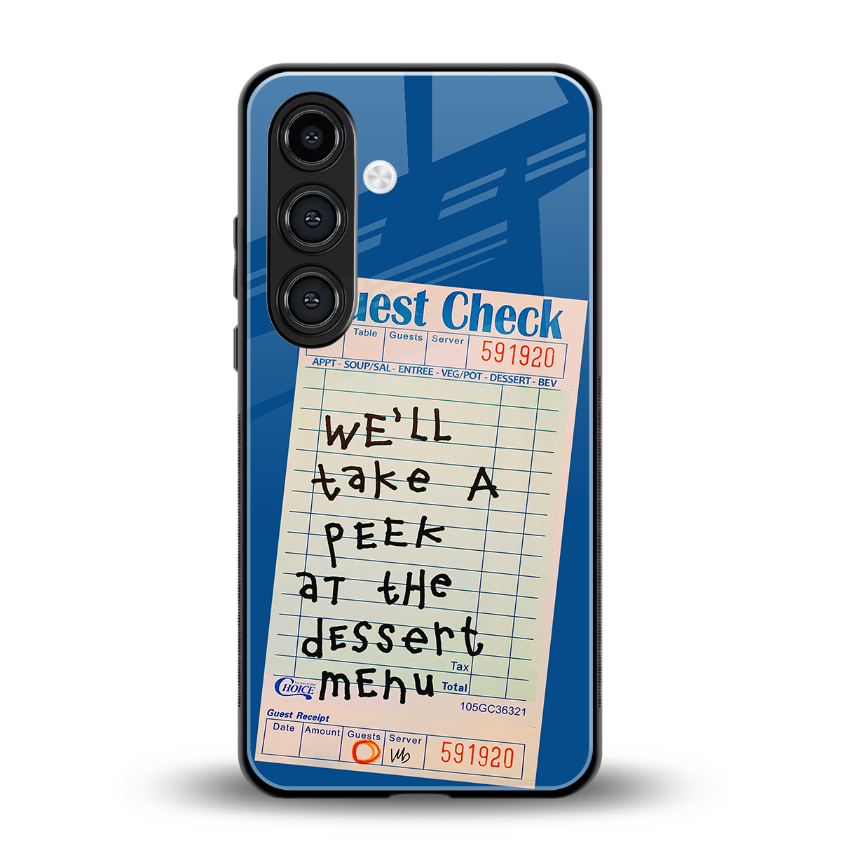 dessert menu back phone cover | glass case for samsung galaxy s24 plus