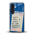dessert menu back phone cover | glass case for samsung galaxy s23 plus