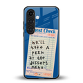 dessert menu back phone cover | glass case for samsung galaxy s23