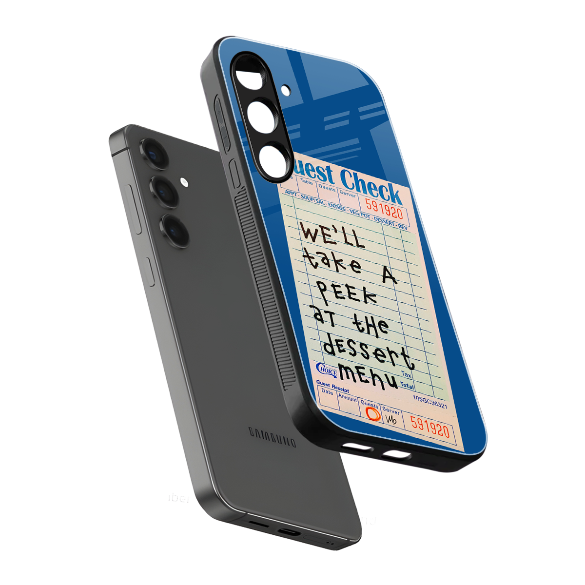 dessert menu back phone cover | glass case for samsung galaxy s23 plus