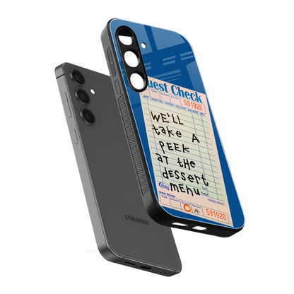 dessert menu back phone cover | glass case for samsung galaxy s23 plus