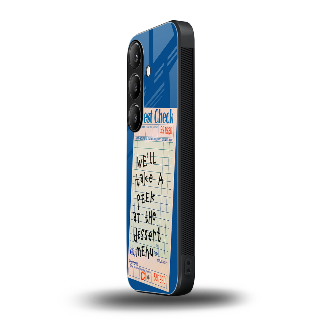dessert menu back phone cover | glass case for samsung galaxy s23 plus