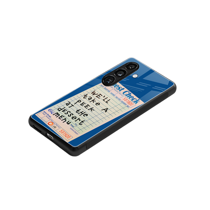dessert menu back phone cover | glass case for samsung galaxy s24 fe