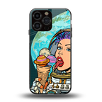 dessert space back phone cover | glass case for iphone 13 pro max