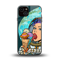 dessert space back phone cover | glass case for iphone 13