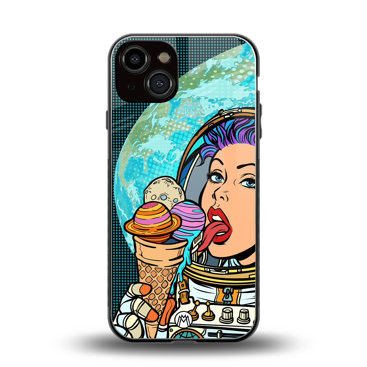 dessert space back phone cover | glass case for iphone 13