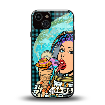 dessert space back phone cover | glass case for iphone 13