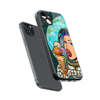 dessert space back phone cover | glass case for iphone 15 plus