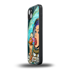 dessert space back phone cover | glass case for iphone 15 plus