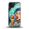 dessert space back phone cover | glass case for iphone 15
