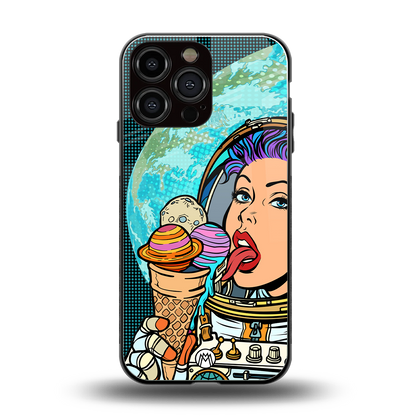 dessert space back phone cover | glass case for iphone 16 pro max