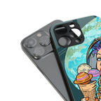 dessert space back phone cover | glass case for iphone 16 pro