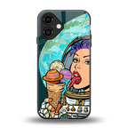 dessert space back phone cover | glass case for iphone 16