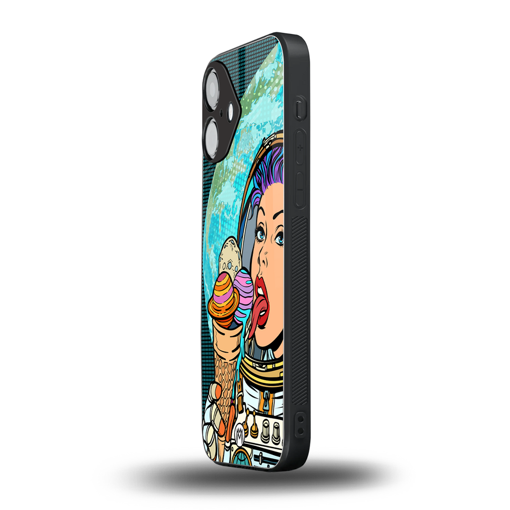 dessert space back phone cover | glass case for iphone 16