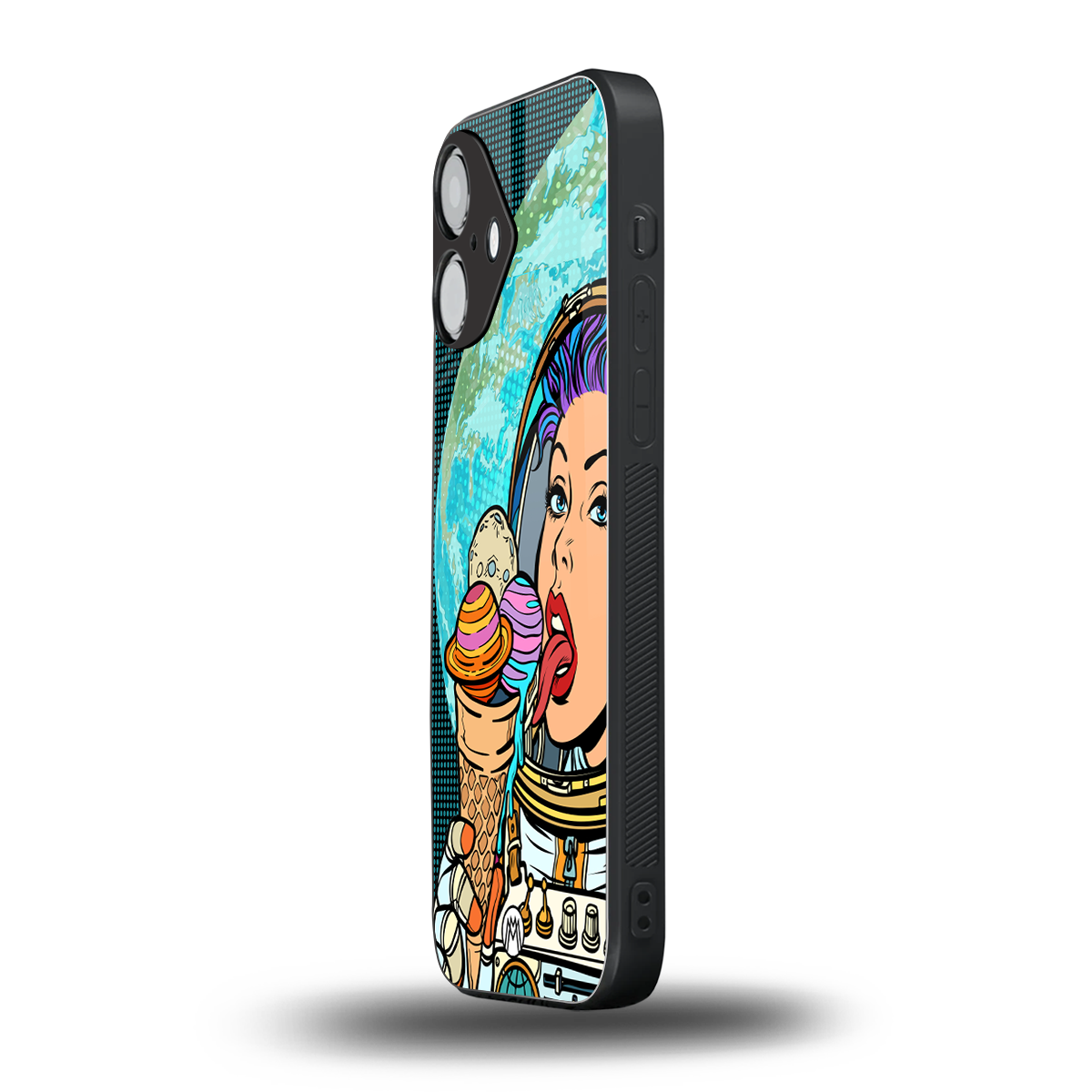 dessert space back phone cover | glass case for iphone 16