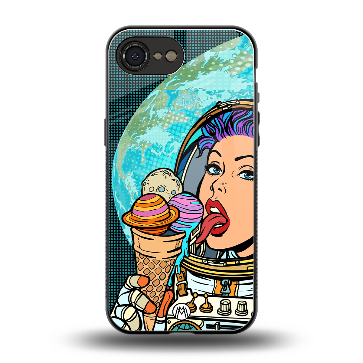 dessert space back phone cover | glass case for iphone 16e