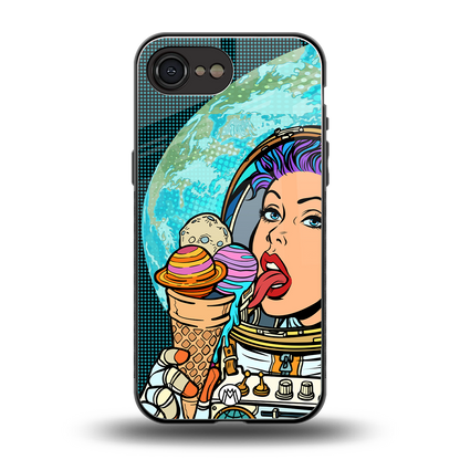 dessert space back phone cover | glass case for iphone 16e