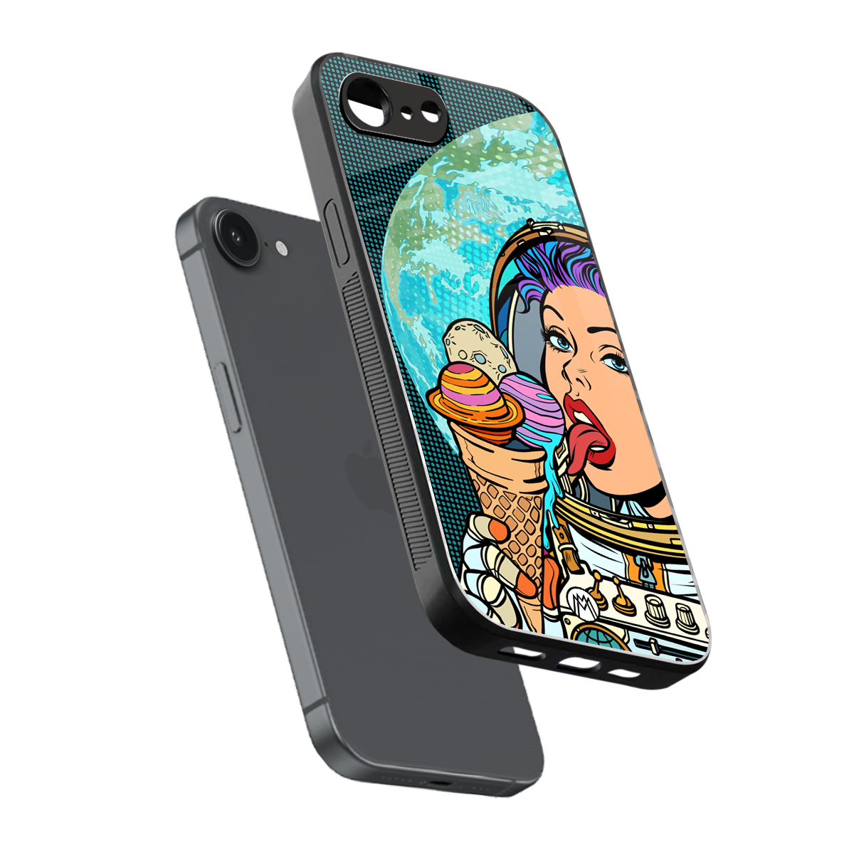 dessert space back phone cover | glass case for iphone 16e