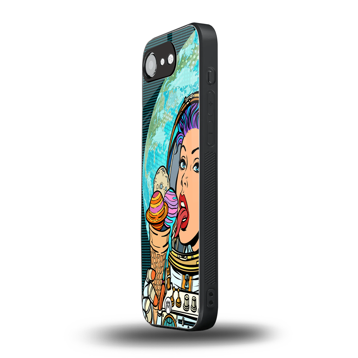 dessert space back phone cover | glass case for iphone 16e