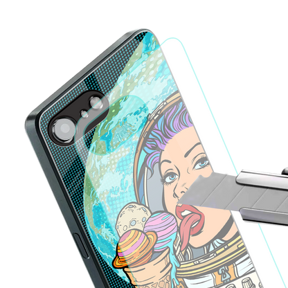 dessert space back phone cover | glass case for iphone 16e