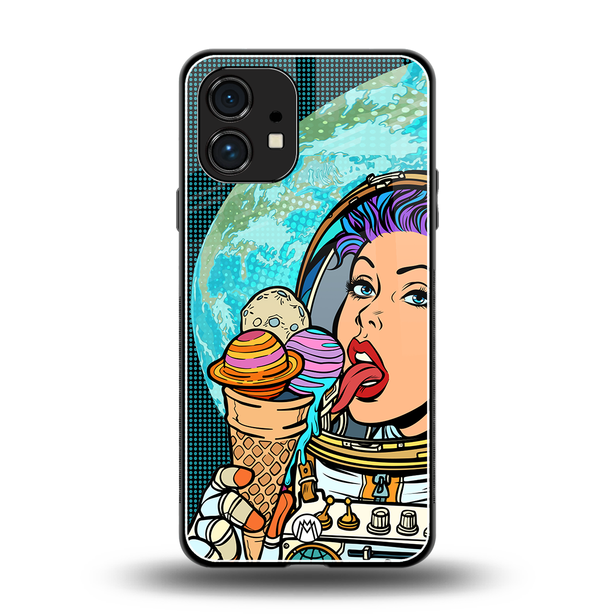 dessert space back phone cover | glass case for nothing phone 1