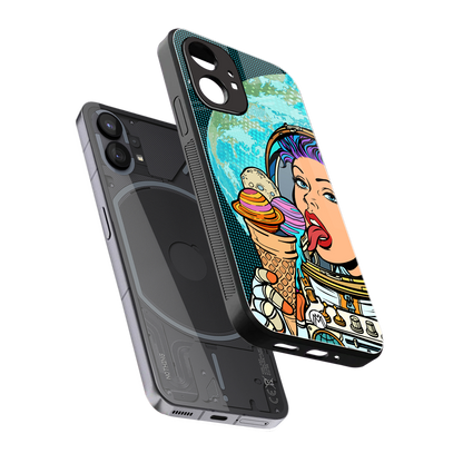 dessert space back phone cover | glass case for nothing phone 1