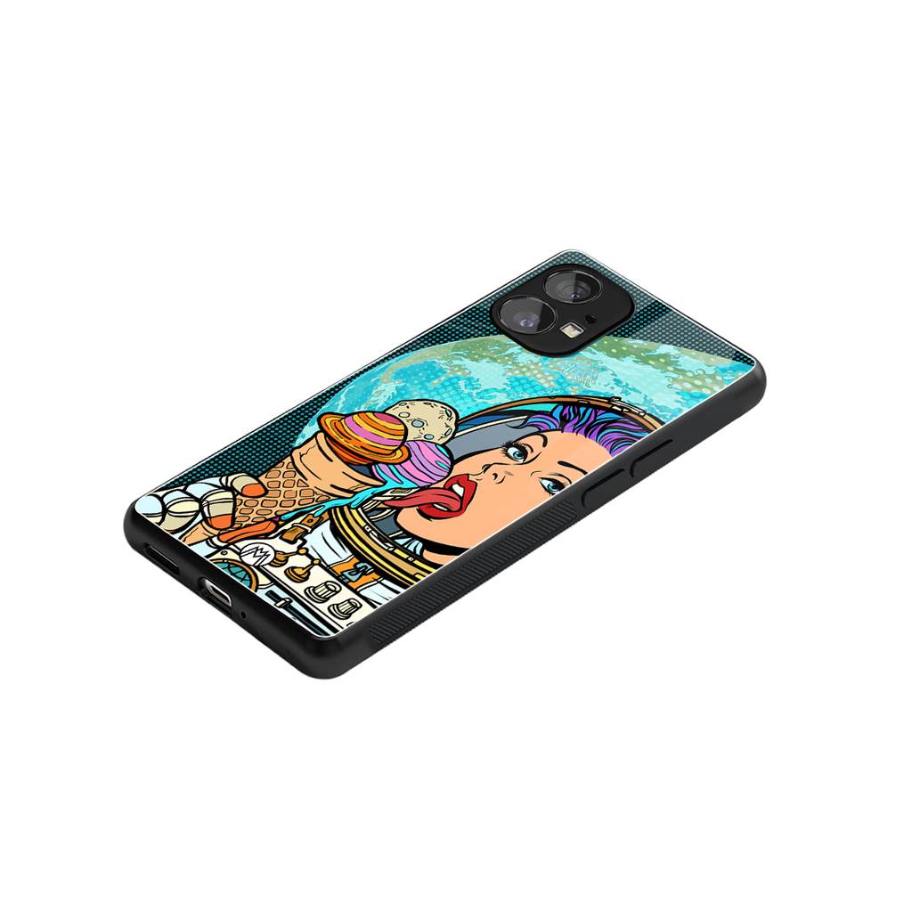 dessert space back phone cover | glass case for nothing phone 1