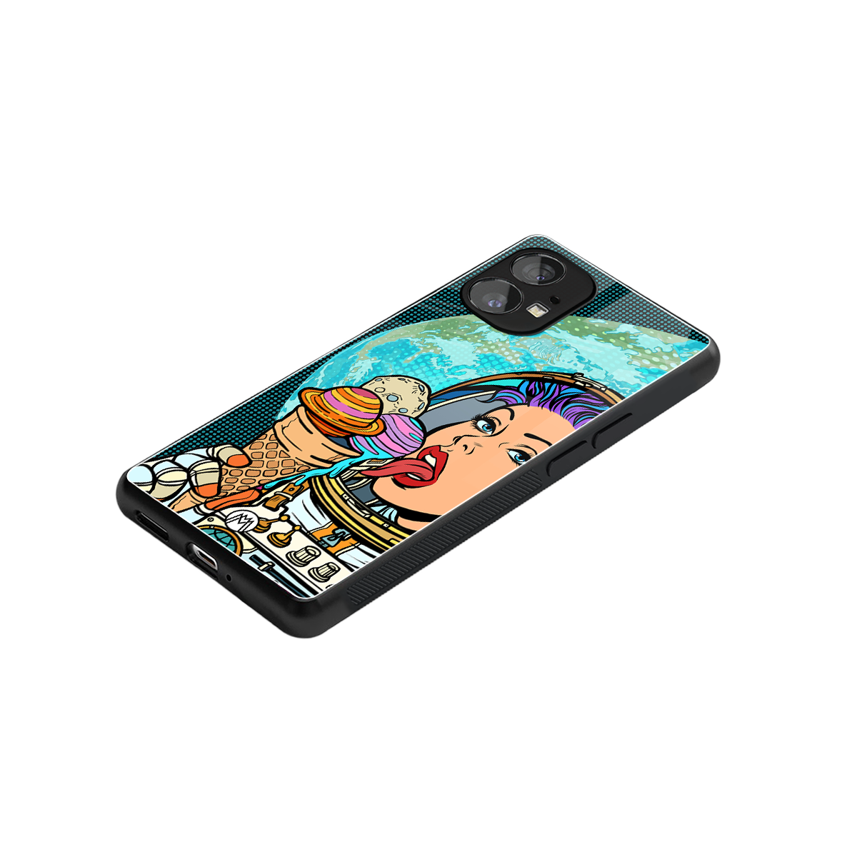 dessert space back phone cover | glass case for nothing phone 1