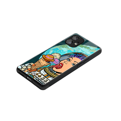 dessert space back phone cover | glass case for nothing phone 1