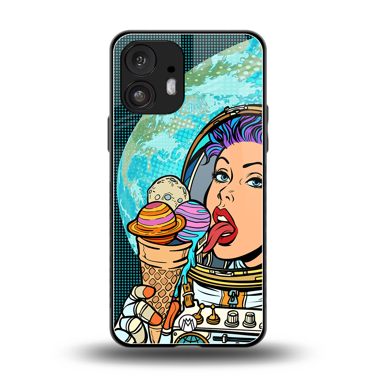 dessert space back phone cover | glass case for nothing phone 2