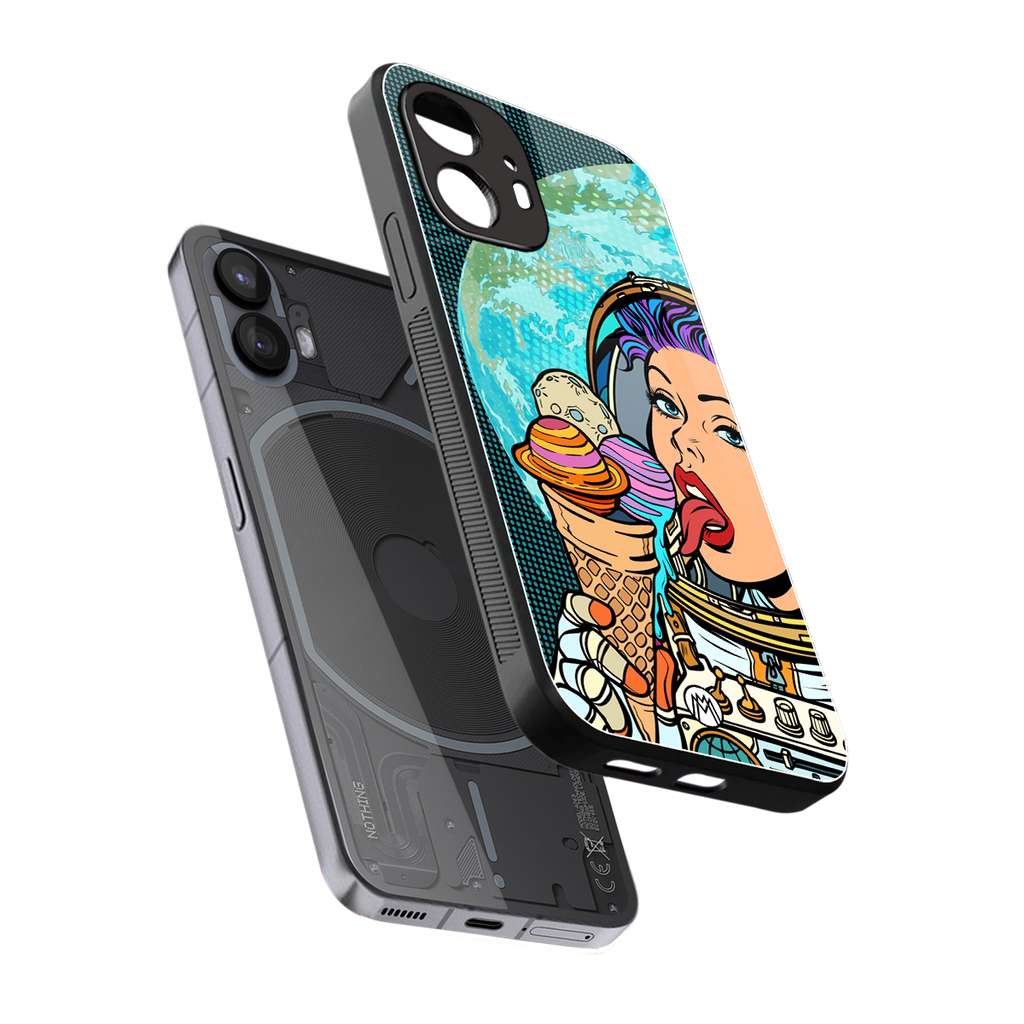 dessert space back phone cover | glass case for nothing phone 2