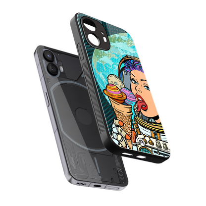 dessert space back phone cover | glass case for nothing phone 2