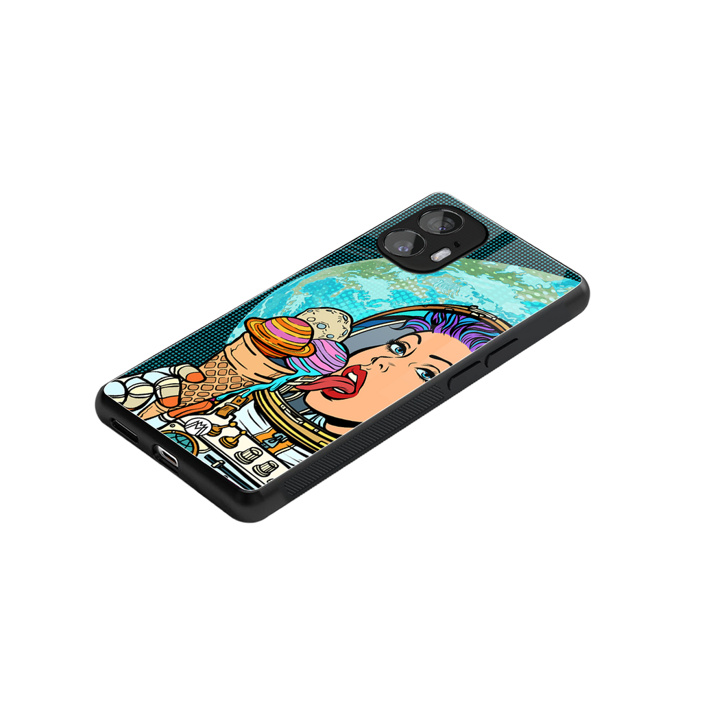 dessert space back phone cover | glass case for nothing phone 2
