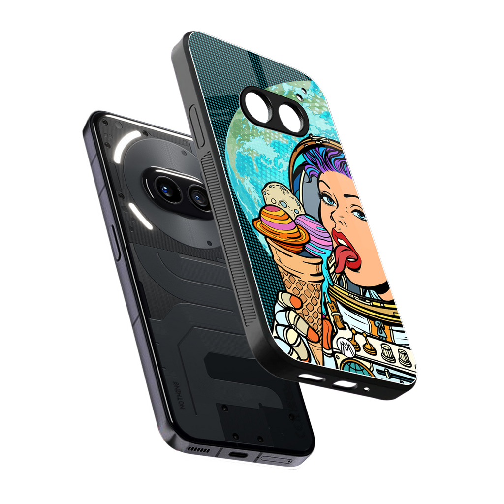 dessert space back phone cover | glass case for nothing phone 2a