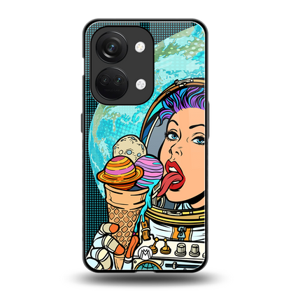 dessert space back phone cover | glass case for oneplus nord 3