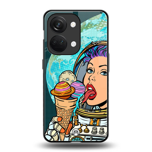dessert space back phone cover | glass case for oneplus nord 3