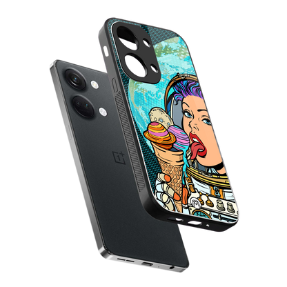 dessert space back phone cover | glass case for oneplus nord 3