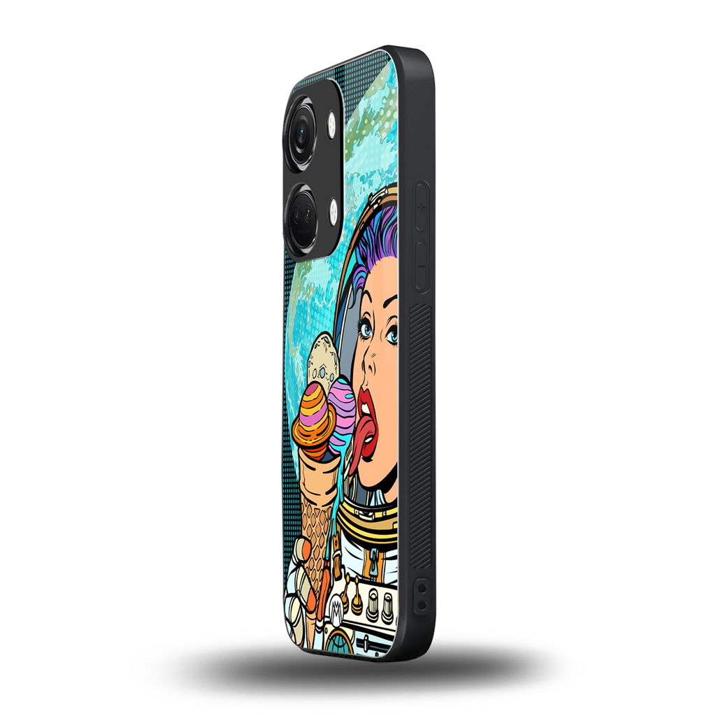 dessert space back phone cover | glass case for oneplus nord 3
